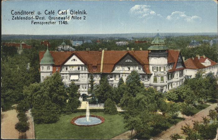 Berlin-Zehlendorf Conditorei Cafe Carl Gielnik