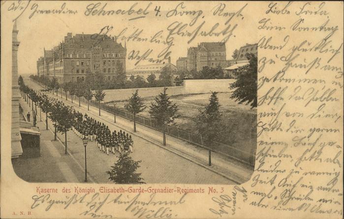 Charlottenburg Kaserne des Königin Elisabeth-Garde-Gre