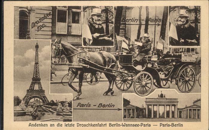 Wannsee letzte Droschkenfahrt Berlin-Paris