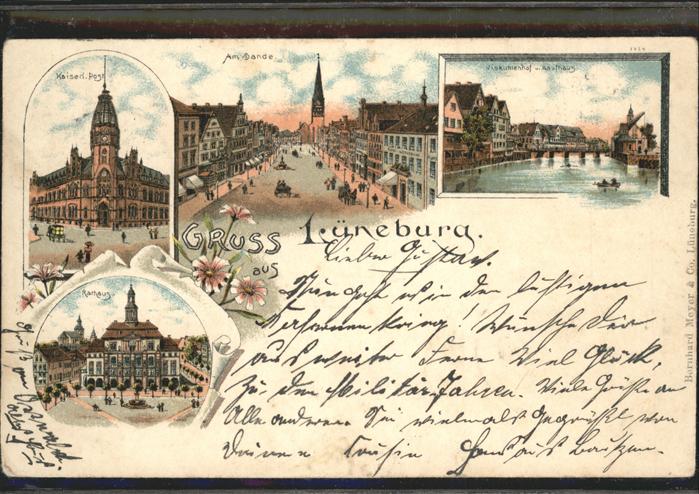 Lueneburg Kaiserl. Post
Viskulenhof
Rathaus