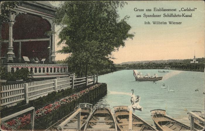 Spandau Etablissement Carlshof
Schiffskanal