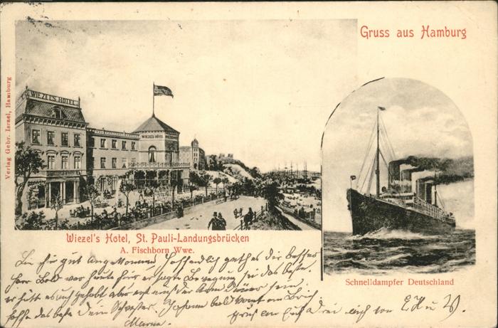 HAMBURG  CITY WiezeL s Hotel
St. Pauli-Landungsbruecken
Schnelldampfer Hamburg