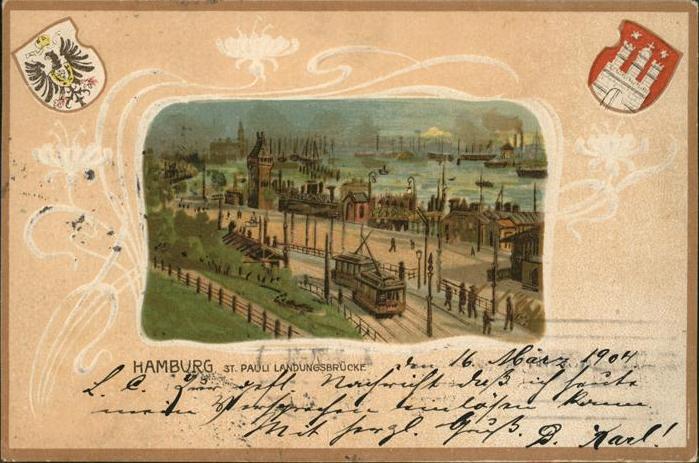 Hamburg St. Pauli Landungsbrücke
Prägedruck