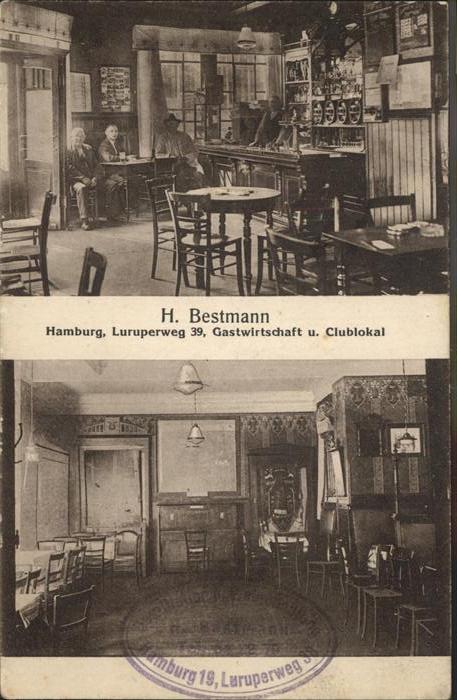 Hamburg Gastwirtschaft und Clublokal H. Bestman
