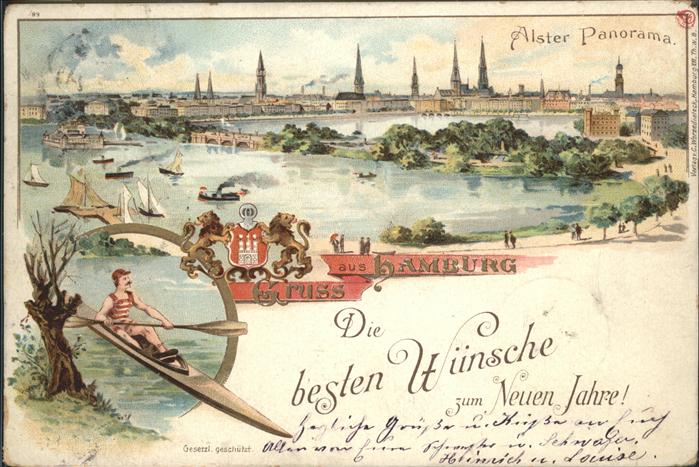 Hamburg Alster Panorama
Neujahrsglückwunschkar