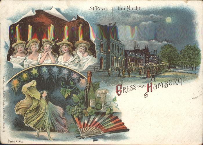 Hamburg St. Pauli bei Nacht