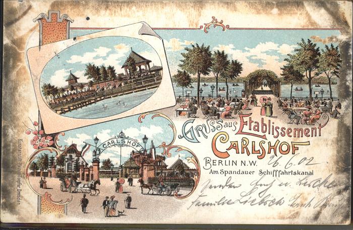 Berlin Etablissement Carlshof
Spandauer Schif