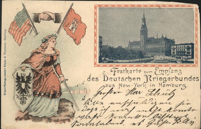 Hamburg Festkarte zum Empfang des
Deutschen Kr