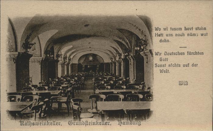 Hamburg Ratsweinkeller Bunte Kuh Vers