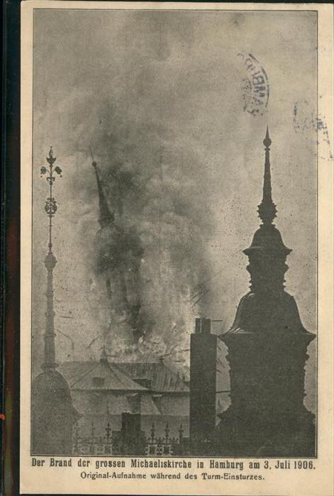 Hamburg Brand Michaeliskirche Turm Einsturz