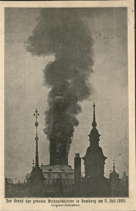 Hamburg Brand Michaeliskirche Turm