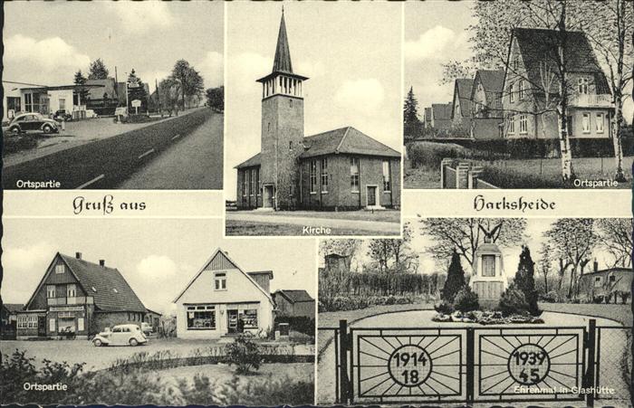 Harksheide Kirche Ehrenmal Glashütte
