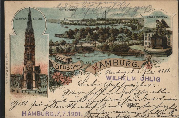 Hamburg St Nicolai Kirche Uhlenhorst Kriegerden