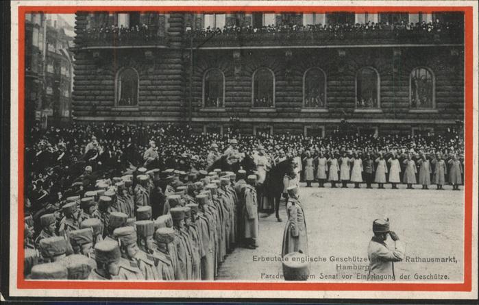 Hamburg Geschütze Rathausmarkt England
