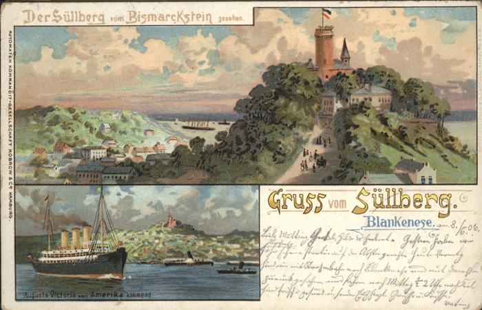 Blankenese Hamburg Süllberg Schiff Augusta Victoria