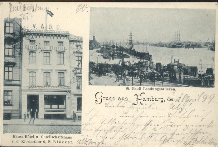 Hamburg St. Pauli Landungsbrücke Hansa Hotel