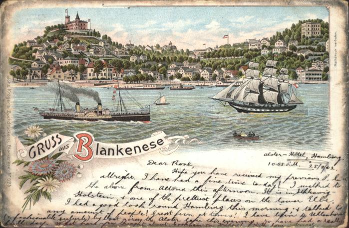 Blankenese Hamburg Schiff Seitenraddampfer