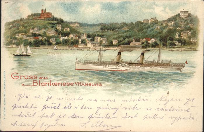 Blankenese Hamburg Seitenraddampfer