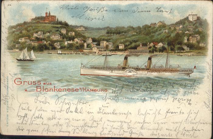Blankenese Hamburg Seitenraddampfer
