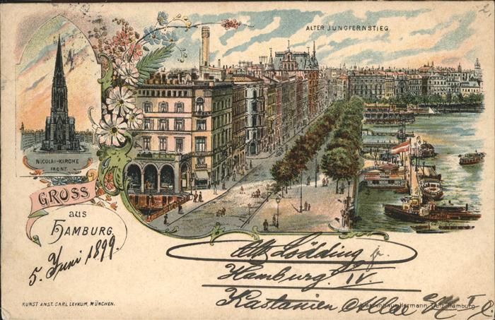 Hamburg Nikolaikirche Jungfernstieg