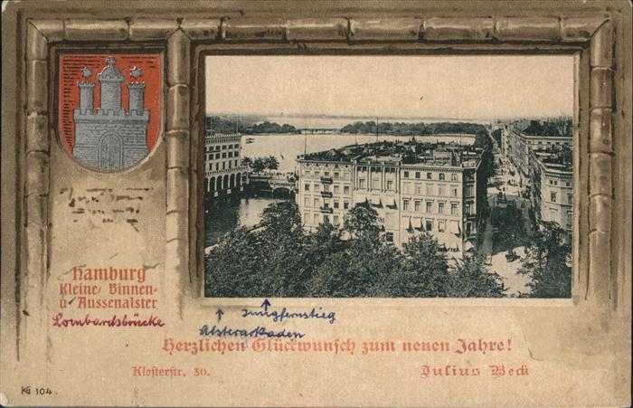 Hamburg Wappen Neujahr Julius Beck