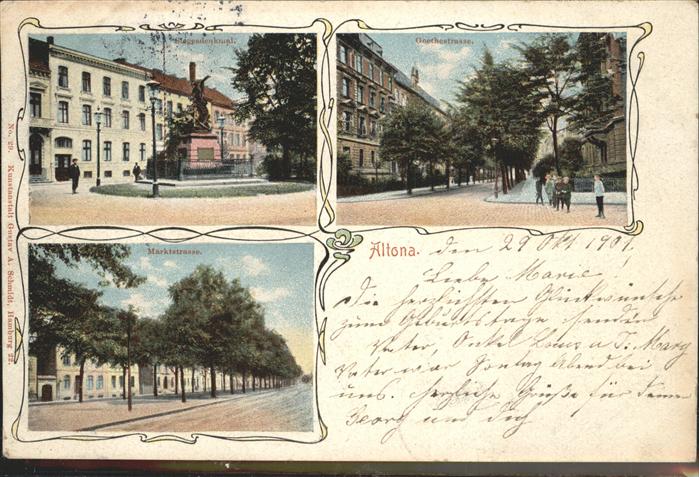 Altona Hamburg Siegesdenkmal Goehtestrasse Marktstrass