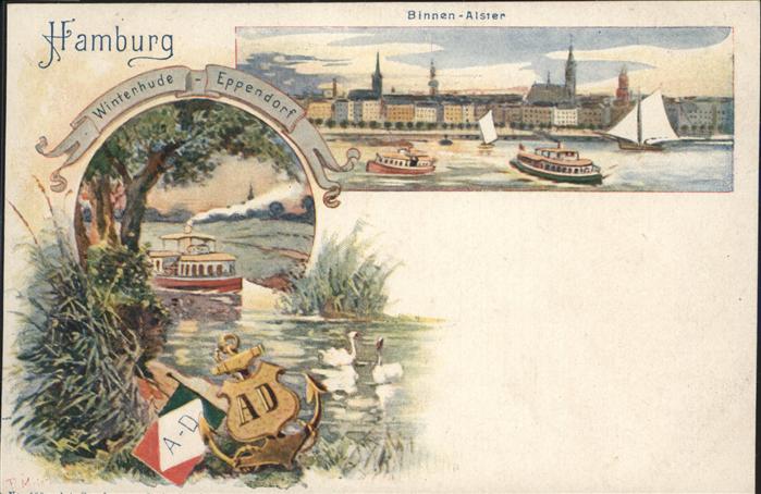 Winterhude Eppendorf Binnen-Alster Schiffe