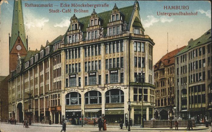 Hamburg Untergrundbahnhof Rathausmarkt Stadt Ca