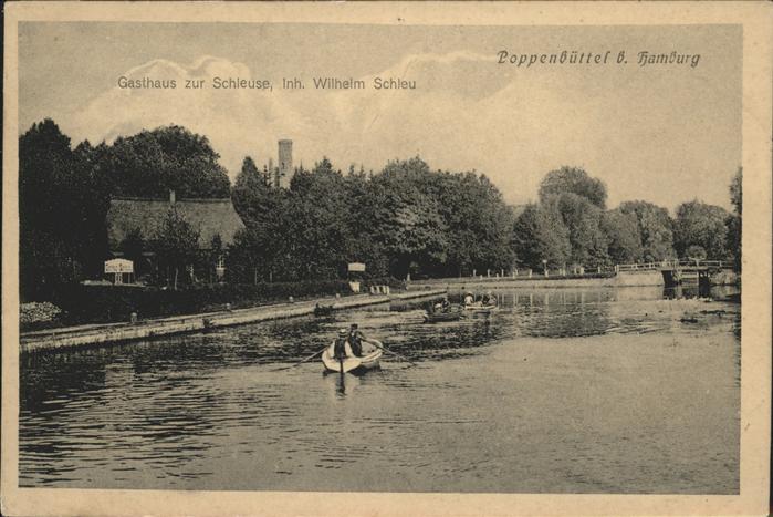 Poppenbuettel Gasthaus Zur Schleuse Boot
