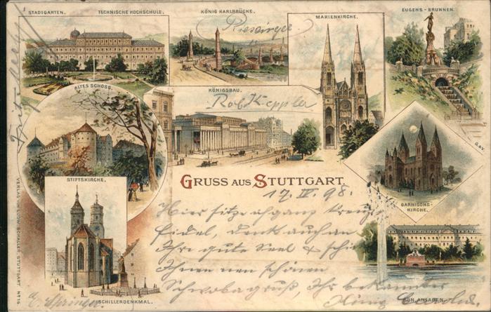 Stuttgart Eugens Brunnen Kirche Königsbau König K