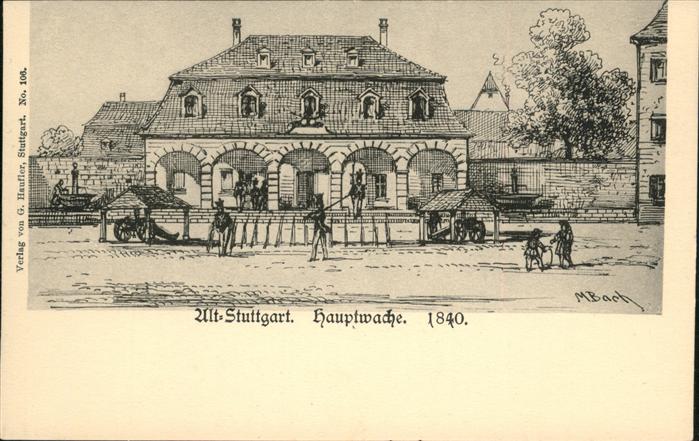 STUTTGART  CITY Hauptwache Kuenstler M Bach