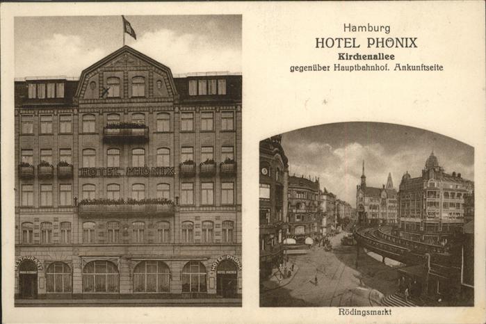 HAMBURG  CITY Hotel Phoenix Kirchenallee Roedingsmarkt