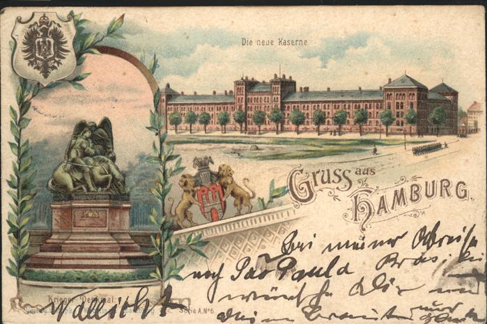 Hamburg Kaserne Krieger Denkmal