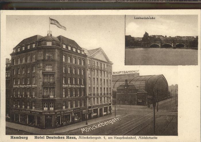 HAMBURG  CITY Hotel Deutsches Haus  Bahnhof Lombardsbruecke