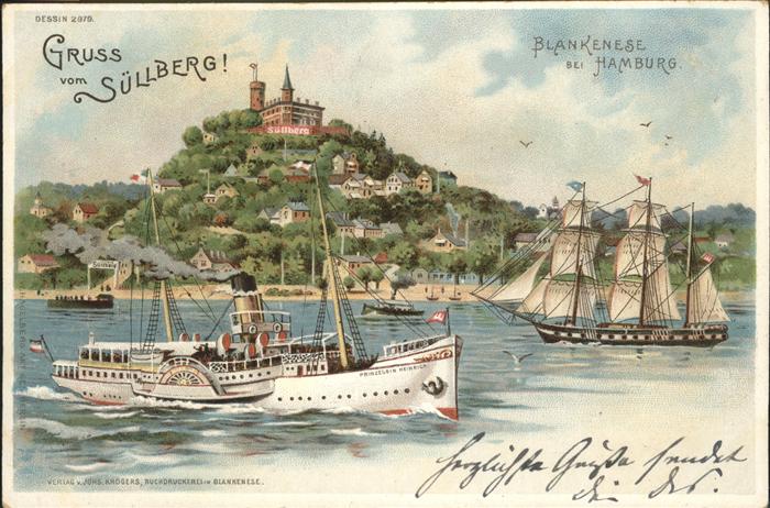 Blankenese Hamburg Süllberg Schiff