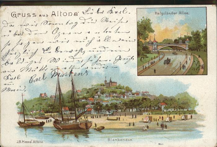 Altona Hamburg Helgoländer Allee Schiff Blankenese