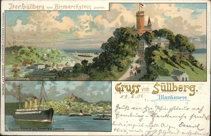 Blankenese Hamburg Süllberg Schiff