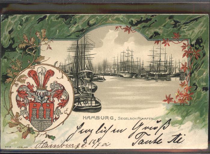 Hamburg Segelschiffhafen Prägedruck