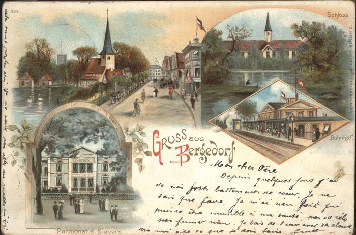 Bergedorf Hamburg Bahnhof Pension R Sievers Schloss