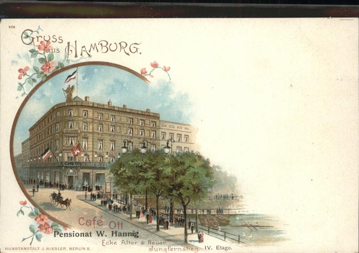 Hamburg Cafe Pension W Hannig Kutsche