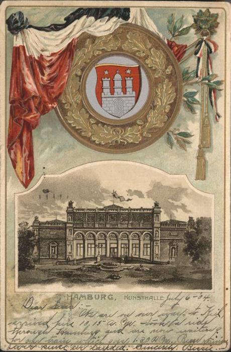 Hamburg Kunsthalle Prägedruck