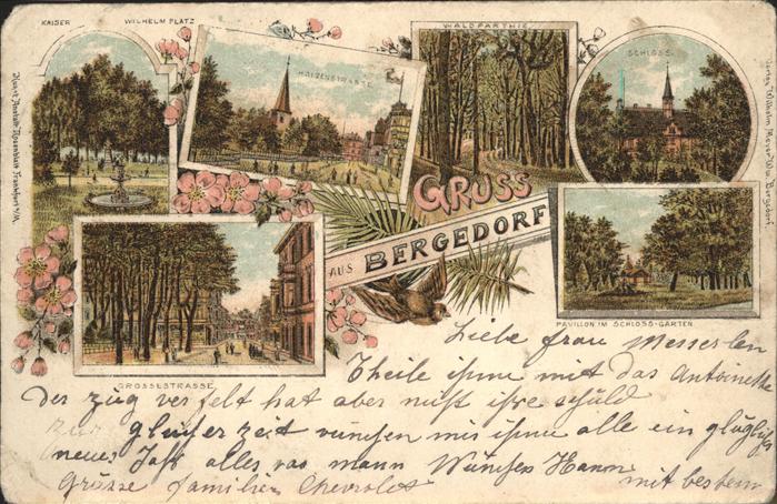 Bergedorf Hamburg Schloss Wilhelm Platz Schloss  Garten