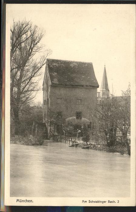 Muenchen Bayern Am Schwabinger Bach