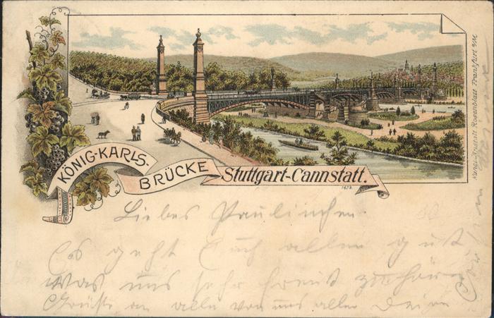 Bad Cannstatt König Karl Brücke Kutsche Schiff