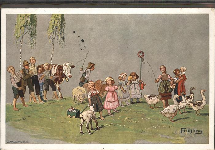 Bad Cannstatt Frühling Kinder Gans Ziege Künstler H H