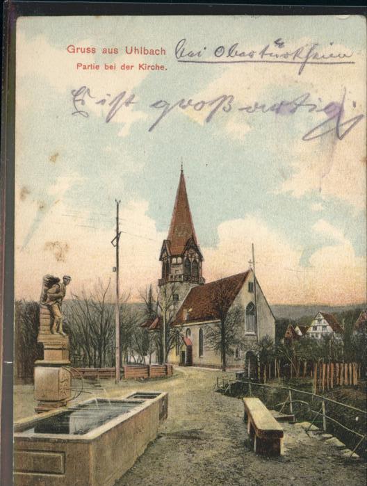 Uhlbach Stuttgart Kirche  Brunnen