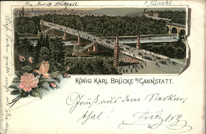 Cannstatt König Karl Brücke Rose Schiff