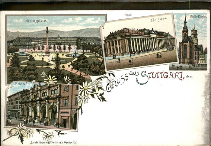 Stuttgart Königsbau Stifts Kirche  Schlossplatz B