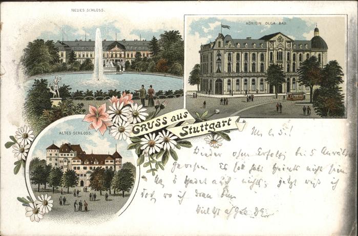 Stuttgart Königin Olga Bau Neues Schloss Springbr