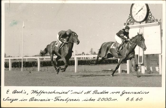 Muenchen Bayern [?] E Becks  M Rudler Grenadine Sieger im Bavaria Trostpreis Pfe